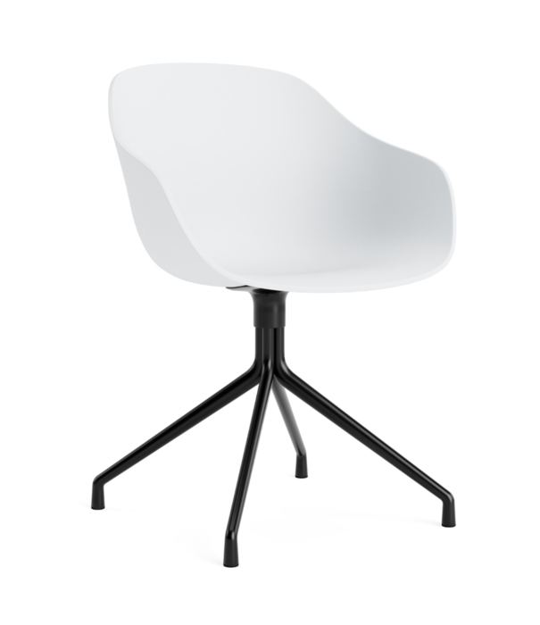 Hay   AAC220 stoel, zwart aluminium 4 star swivel voet