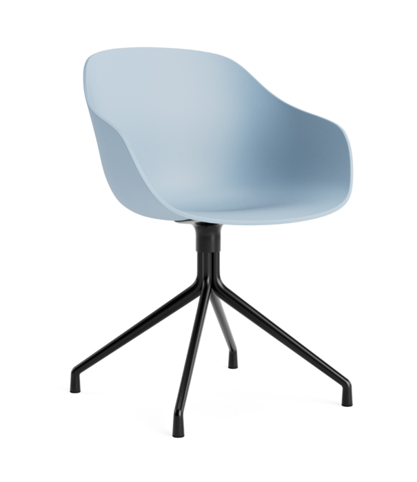 Hay   AAC220 stoel, zwart aluminium 4 star swivel voet