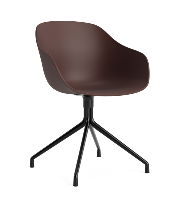 Hay   AAC220 stoel, zwart aluminium 4 star swivel voet