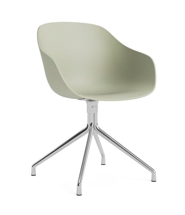 Hay  AAC220 stoel, gepolijst alum. 4 star swivel voet
