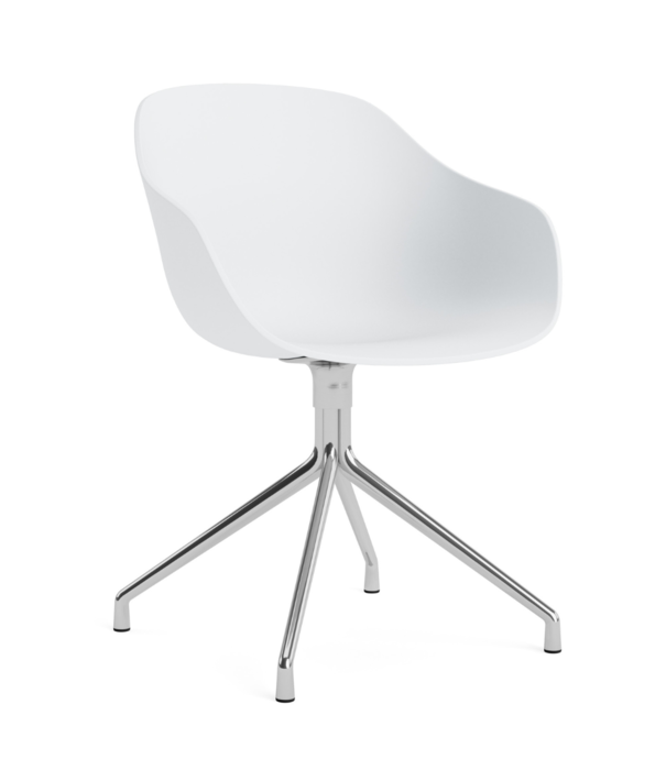 Hay  AAC220 stoel, gepolijst alum. 4 star swivel voet