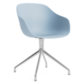 AAC220 stoel, gepolijst alum. 4 star swivel voet