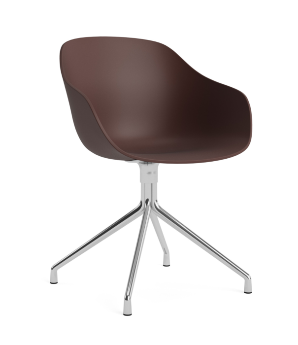 Hay  AAC220 stoel, gepolijst alum. 4 star swivel voet