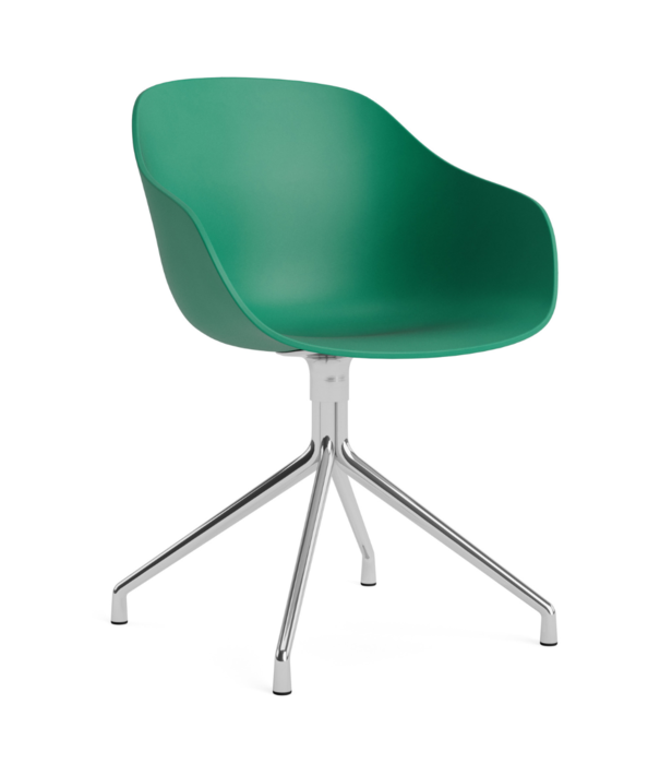 Hay  AAC220 stoel, gepolijst alum. 4 star swivel voet