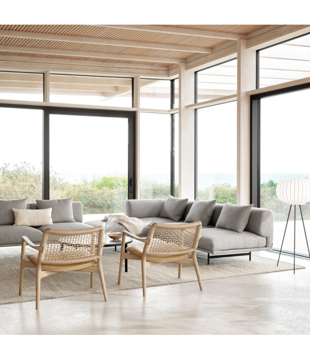 Vipp  Vipp - 488 Cabin Lounge stoel donker eiken, zwart leer