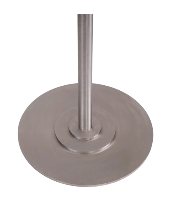 Frama  Frame Table 57 yellow limestone, stainless steel base