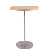 Table 57 yellow limestone, stainless steel base