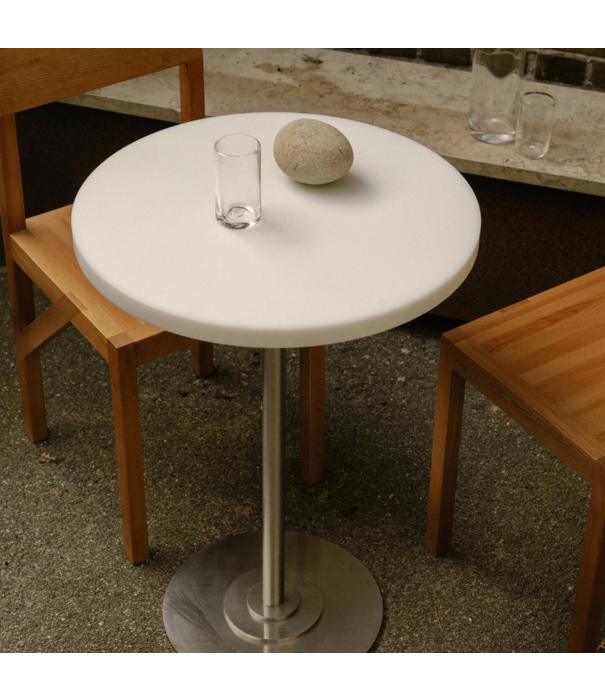 Frama  Table 57 white, stainless steel base