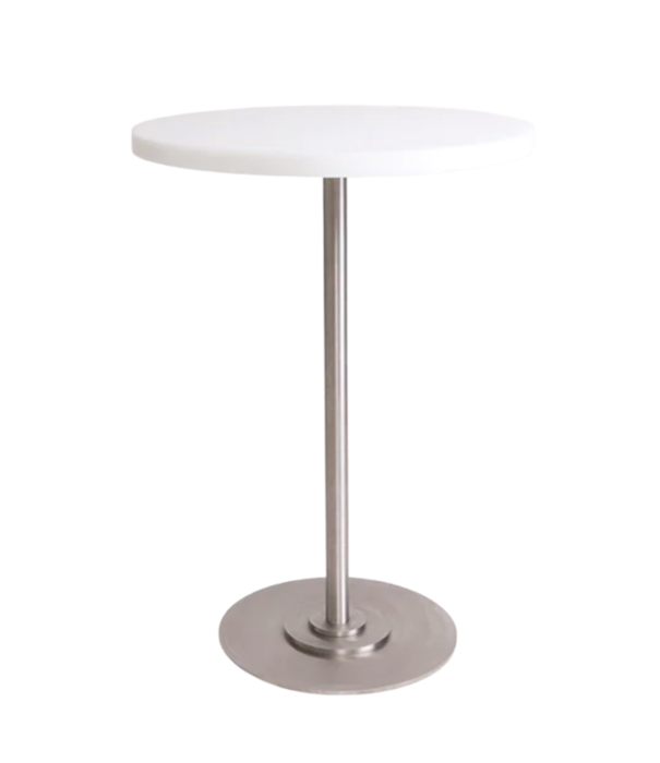 Frama  Table 57 yellow limestone, stainless steel base