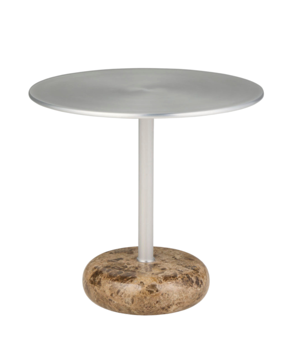 Northern  Northern -Ton side table aluminium, brown marble base