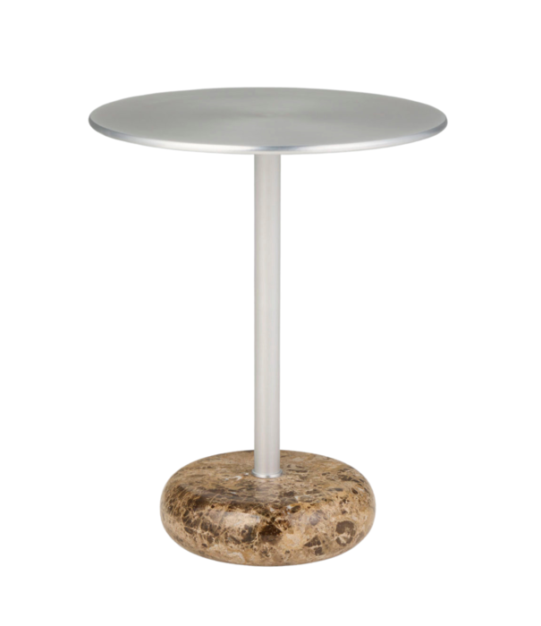 Northern  Northern -Ton side table aluminium, brown marble base