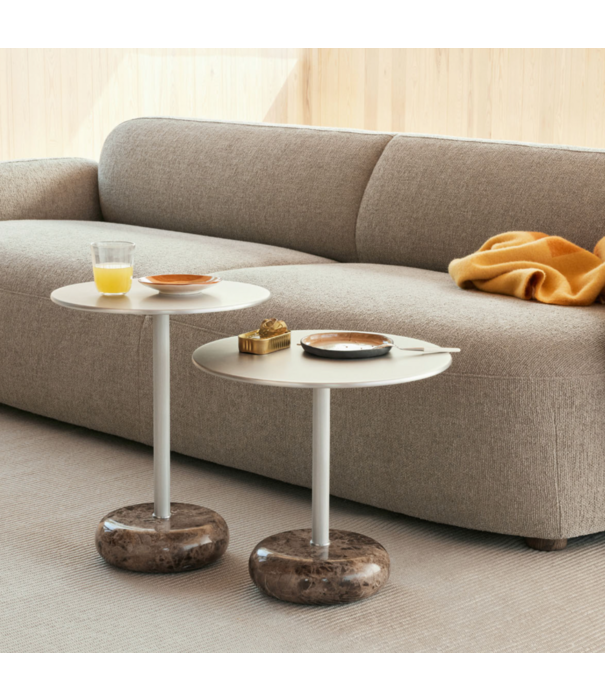 Northern  Northern -Ton side table aluminium, brown marble base