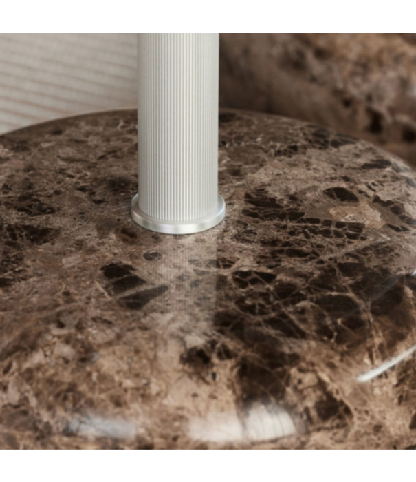 Northern  Northern -Ton bijzettafel aluminium, bruin Emperador marmer voet