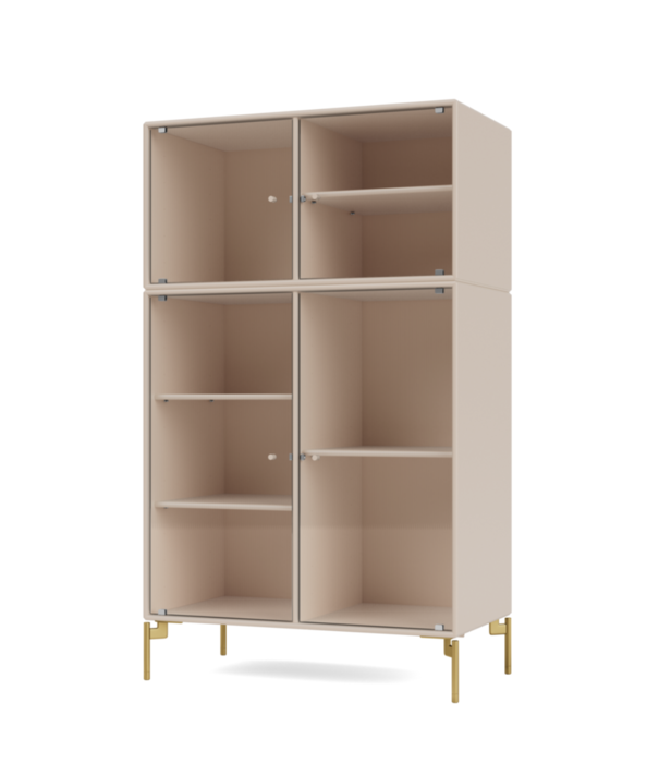 Montana Furniture Montana Selection - Ripple III glass cabinet with legs