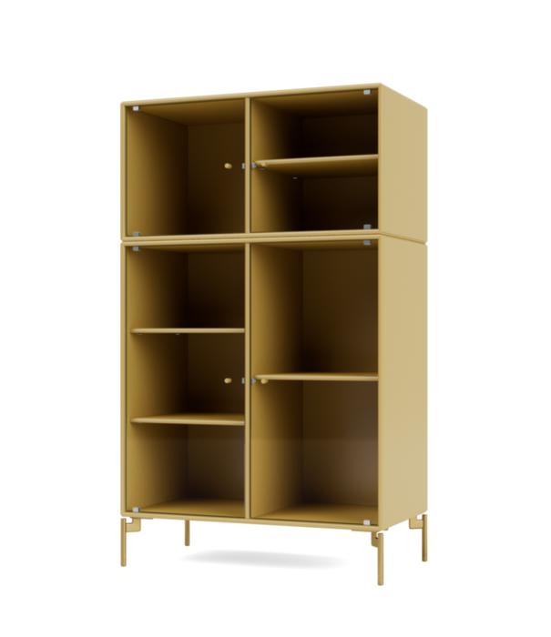 Montana Furniture Montana Selection - Ripple III glass cabinet with legs