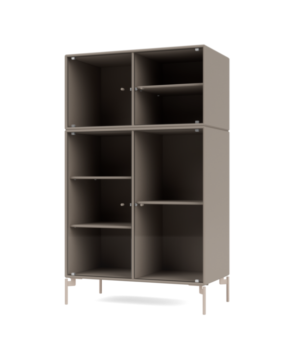 Montana Furniture Montana Selection - Ripple III glass cabinet with legs