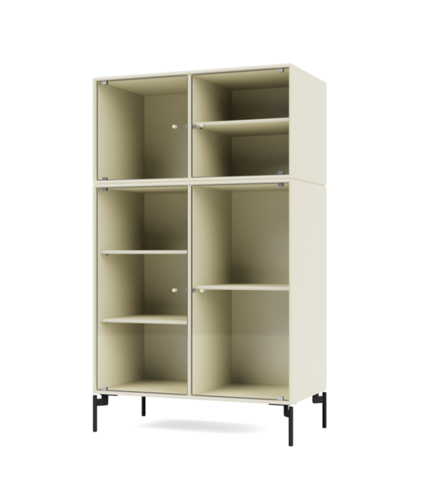 Montana Furniture Montana Selection - Ripple III glass cabinet with legs