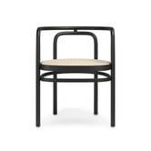 Fritz Hansen PK15 Armchair black ash, french cane