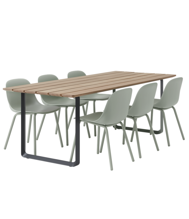 Muuto  Muuto 70/70 Outdoor Tafel mahonie L225