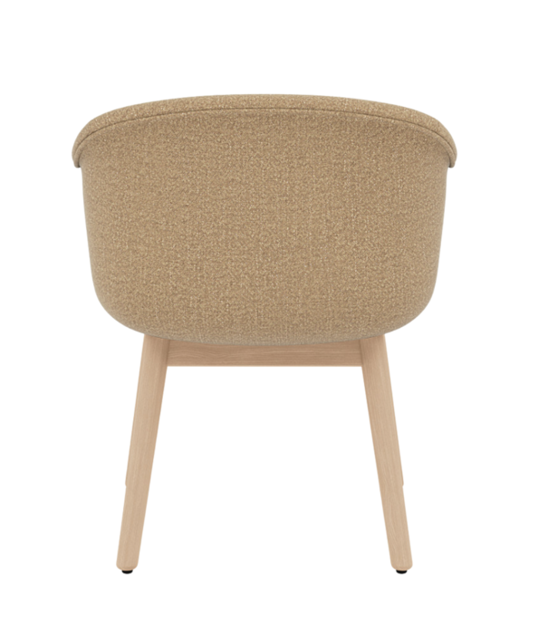 Muuto  Muuto Fiber Soft Armstoel Ecriture sand, eiken poten