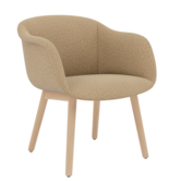 Muuto - Fiber Soft Armchair Ecriture, oak base