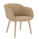 Muuto Fiber Soft Armchair Ecriture sand, wood base