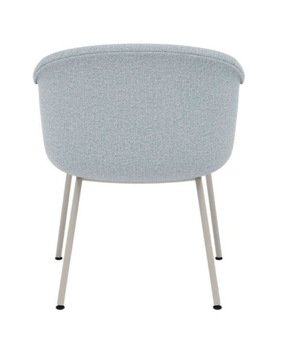 Muuto  Muuto - Fiber Soft Armstoel Ecriture blauw, tube grijs voet