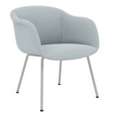 Muuto Fiber Soft Armchair Ecriture blue, tube base