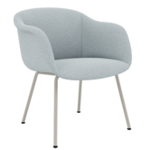 Muuto - Fiber Soft Armchair Ecriture blue, tube grey base