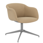 Muuto Fiber Soft Armstoel Ecriture sand, swivel voet