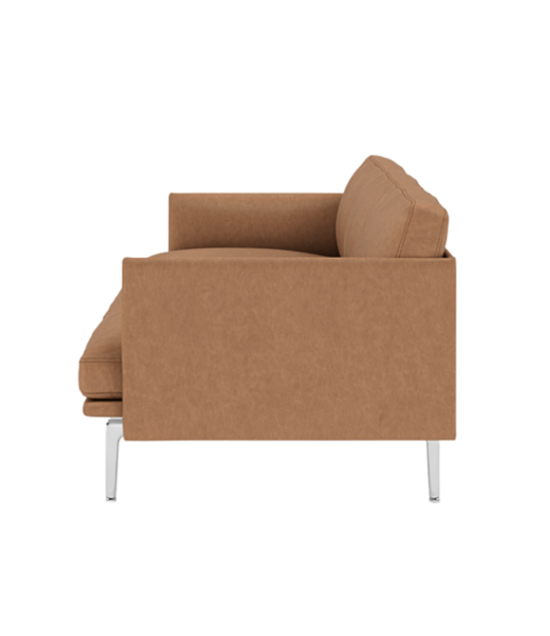 Muuto  Muuto - Outline 3,5 seater Sofa camel leather, base polished aluminium