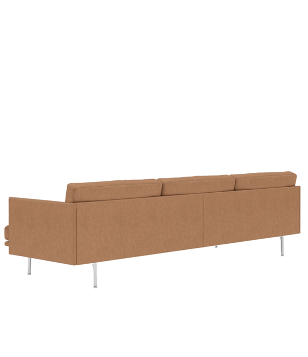 Muuto  Muuto - Outline 3,5 seater Sofa camel leather, base polished aluminium