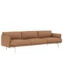 Muuto - Outline 3,5 zits Bank camel leer, voet gepolijst aluminium