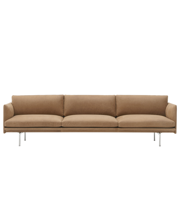 Muuto  Muuto Outline 3,5 zits Bank camel leer