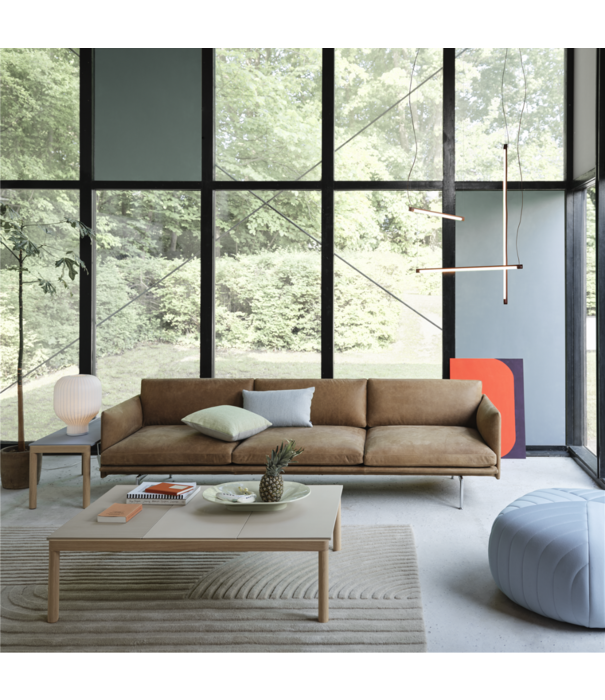 Muuto  Muuto Outline 3,5 zits Bank camel leer