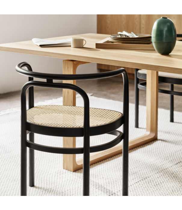 Fritz Hansen Fritz Hansen PK15 Armchair black ash, french cane