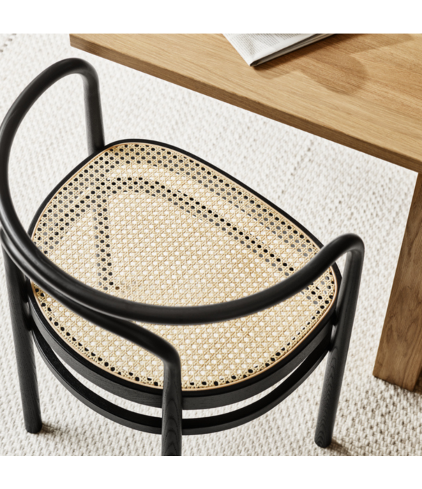 Fritz Hansen Fritz Hansen PK15 Armchair black ash, french cane