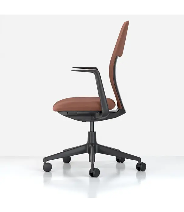 Vitra  ACX Soft Office Chair deep black, terracotta mesh, grid knit terracotta