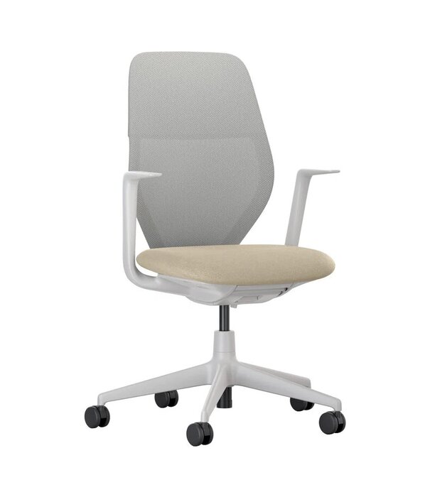 Vitra  Vitra - ACX Bureaustoel soft grey,  Plano 03 cream white