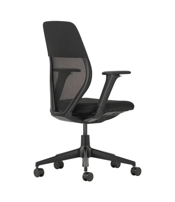 Vitra  ACX  Soft Bureaustoel deep black, silk mesh nero