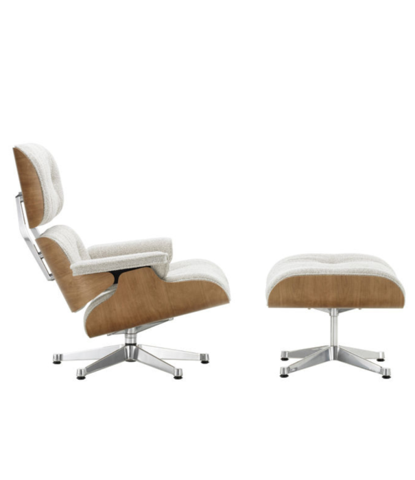 Vitra  Vitra - Eames lounge chair ottoman / American cherry - Nubia cream-sand