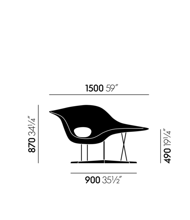 Vitra  Vitra - Miniatuur La Chaise lounge stoel