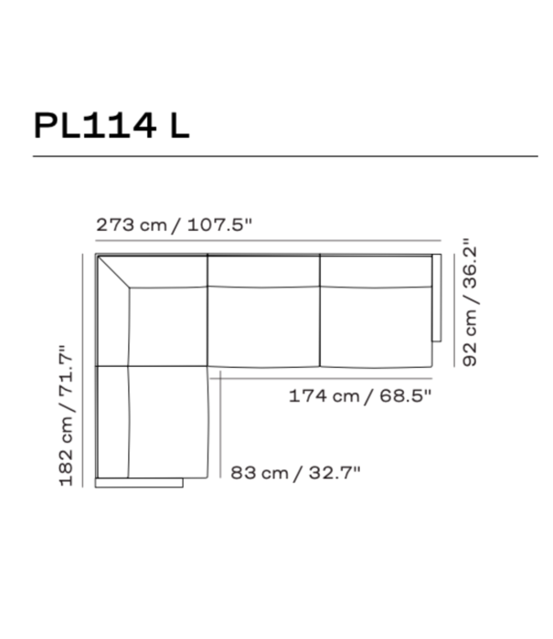 Fritz Hansen Fritz Hansen - PL114 Lissoni Corner Sofa