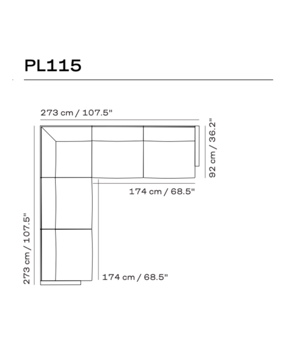 Fritz Hansen Fritz Hansen - PL115 Lissoni Corner Sofa