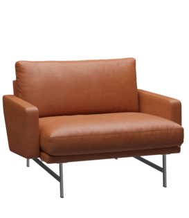 Fritz Hansen -PL111 Lissoni Lounge Chair Grace leer