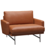 Fritz Hansen - PL111 Lissoni Lounge Fauteuil Grace walnut leer