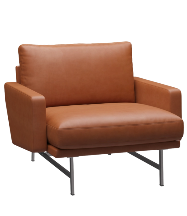 Fritz Hansen Fritz Hansen - PL111 Lissoni Lounge Fauteuil Grace walnut leer