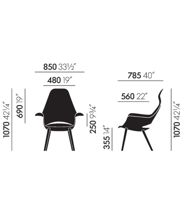 Vitra  Vitra - Organic Highback Chair