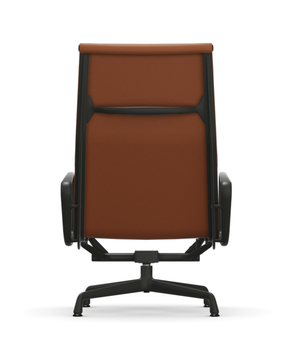 Vitra  Vitra Soft Pad Chair EA 222 lounge stoel, cognac premium F leer