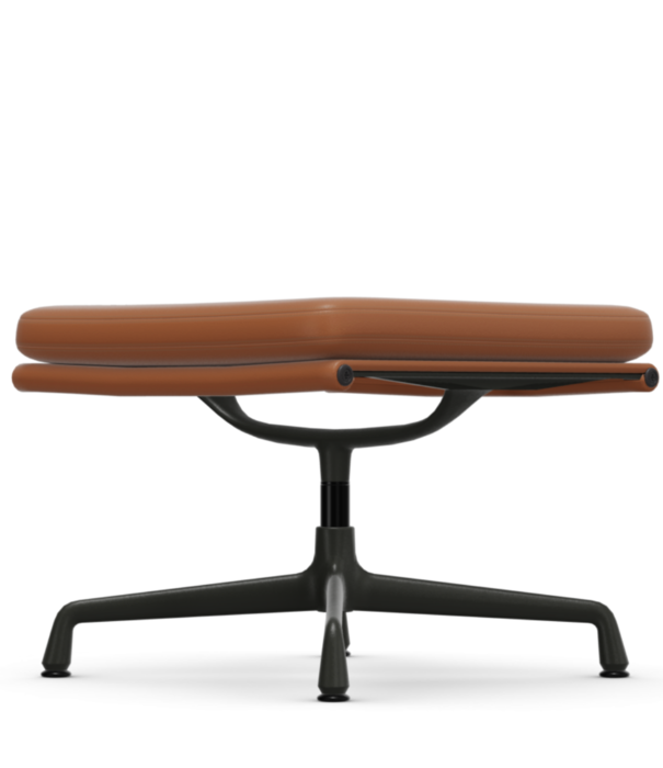 Vitra  Vitra Soft Pad Chair EA 222 lounge stoel, cognac premium F leer